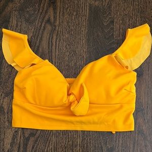 Yellow crop top